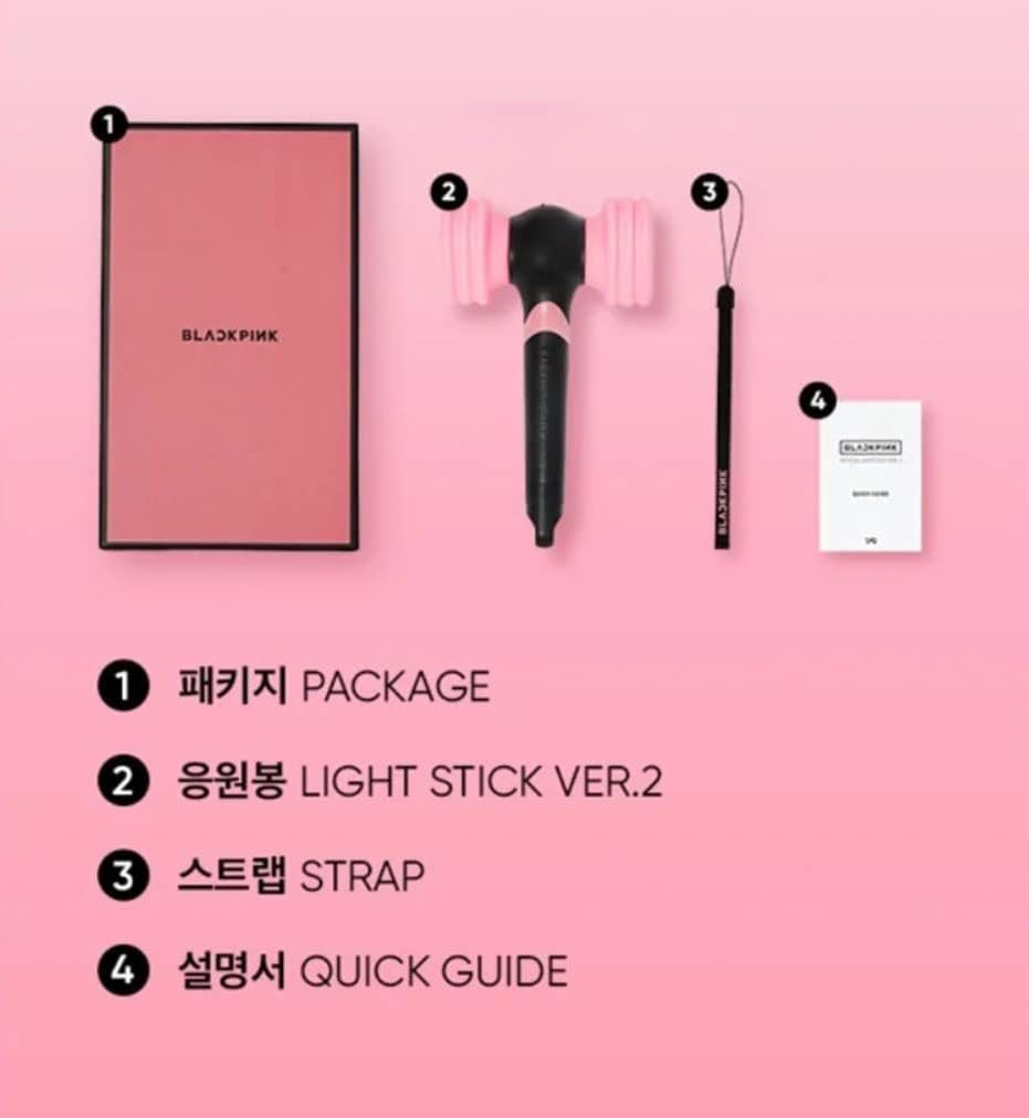 BLACKPINK Official Light Stick Ver.2, Color-Changing LED Concert Light Stick, K-Pop Fan Collectible Merchandise