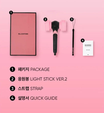 BLACKPINK Official Light Stick Ver.2, Color-Changing LED Concert Light Stick, K-Pop Fan Collectible Merchandise