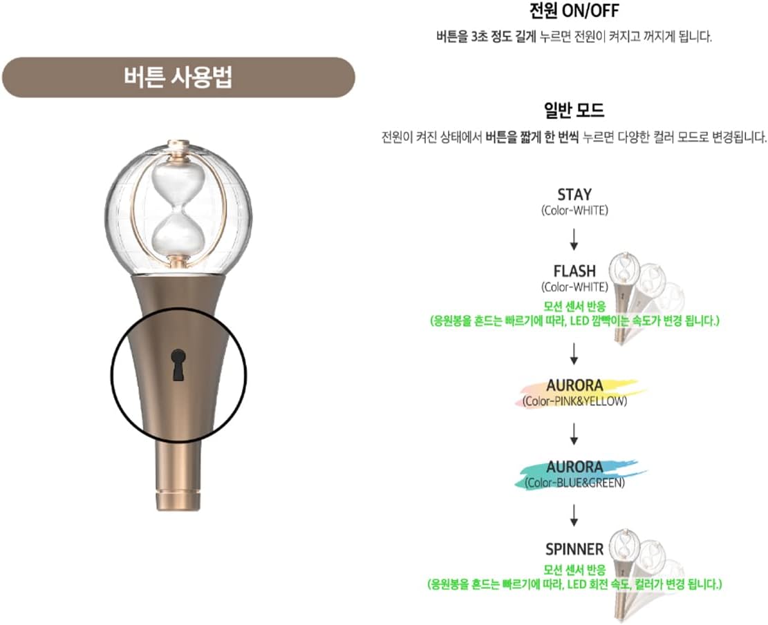 ATEEZ Official Light Stick Ver.2, K-Pop Concert Fan Light Stick Collectible Merchandise