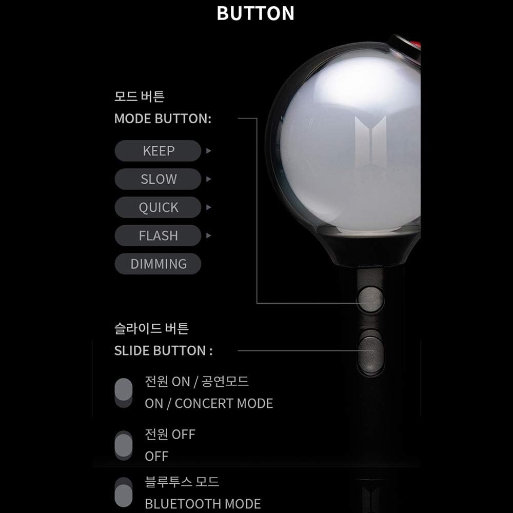 BTS Official Light Stick Map of the Soul Special Edition with Transparent Photocard, K-Pop Fan Collectible
