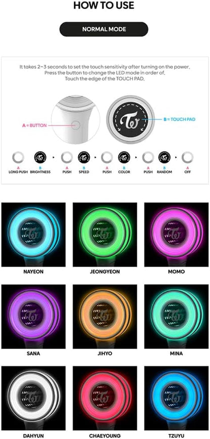 TWICE CANDYBONG ∞ Official Light Stick, K-Pop Concert Fan Light Stick Collectible Merchandise