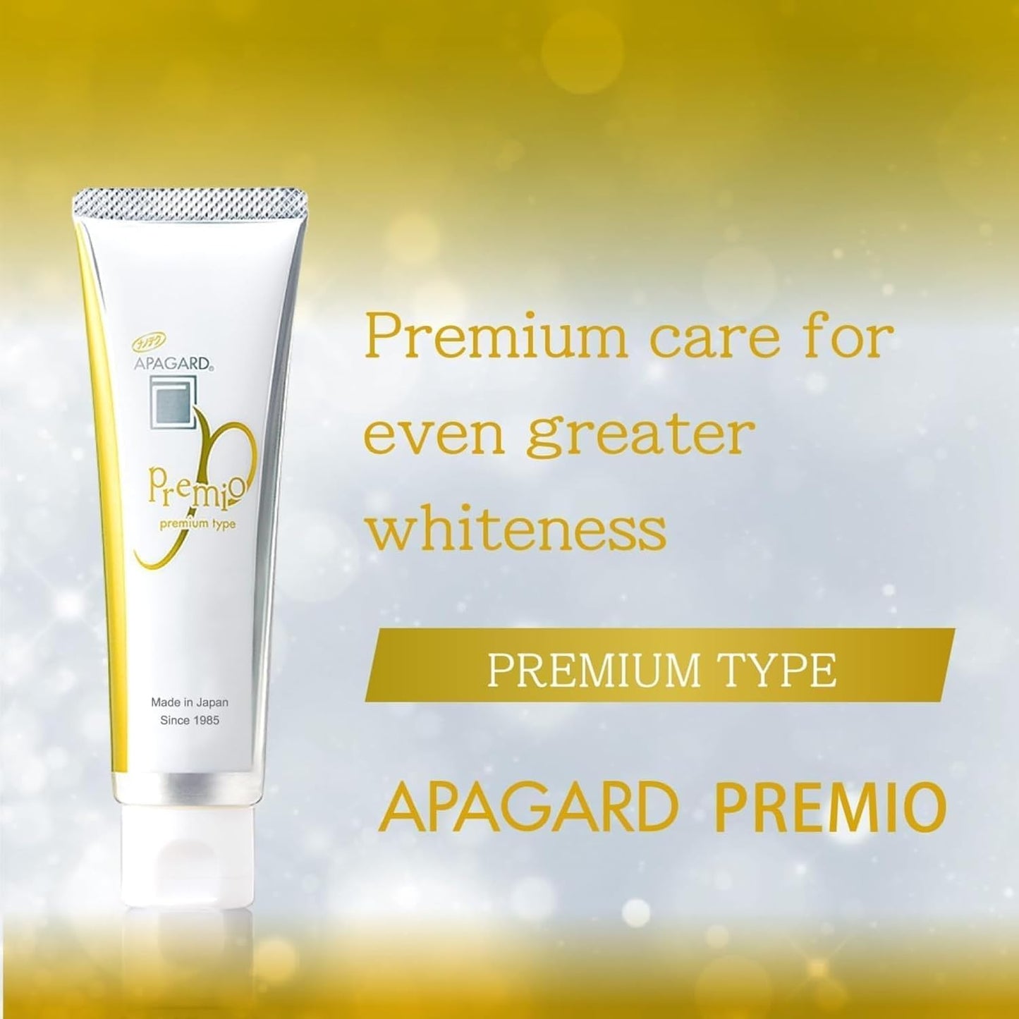 Apagard Premio Nano Hydroxyapatite Whitening Toothpaste, Brightening & Plaque Care Formula, 3.7 Oz (105g), 3-Pack