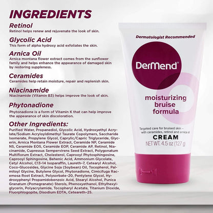 DerMend Moisturizing Bruise Formula Cream 4.50 oz (Pack of 1)