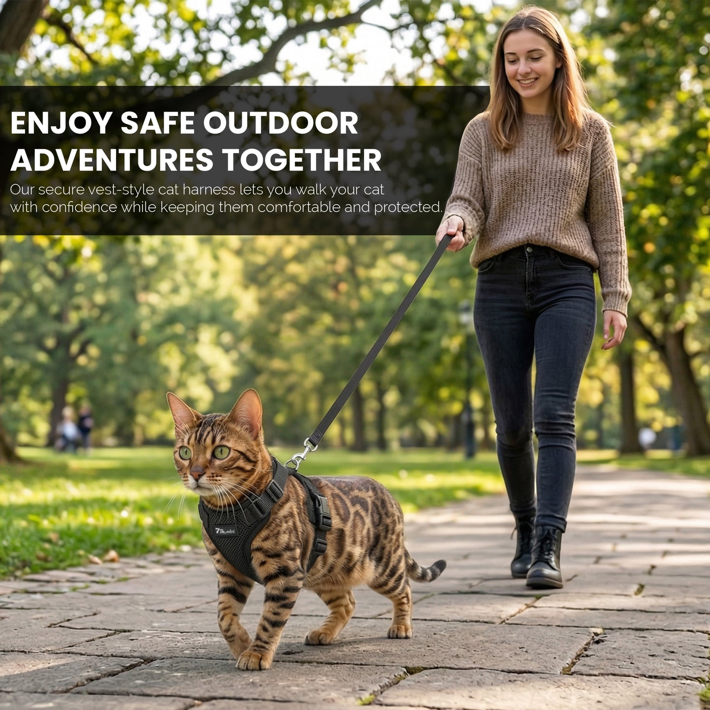 Escape-Proof Cat Harness Set