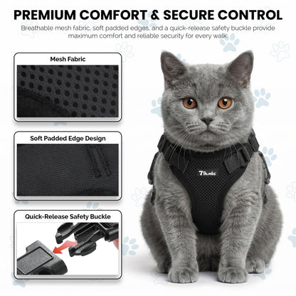 Escape-Proof Cat Harness Set