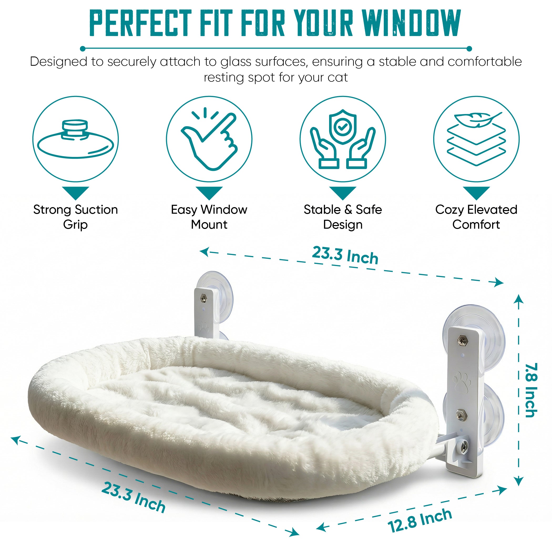 Size Guide for Cat Window Perch Hammock