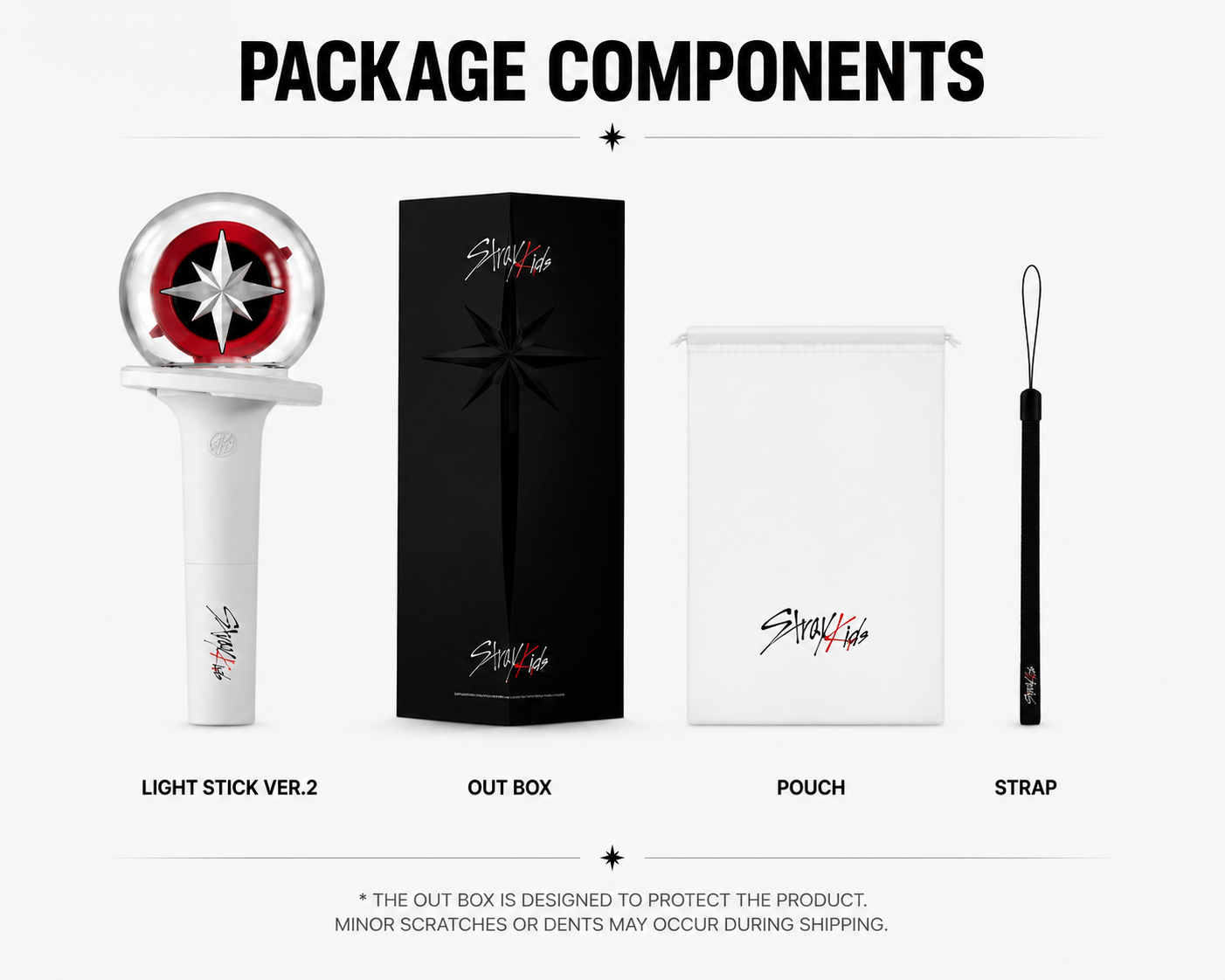 Stray Kids Official Light Stick Ver.2, K-Pop Concert Fan Light Stick Collectible Merchandise