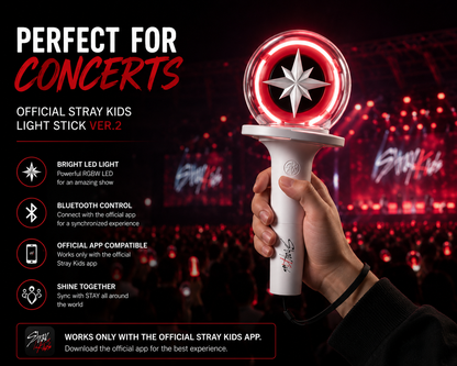 Stray Kids Official Light Stick Ver.2, K-Pop Concert Fan Light Stick Collectible Merchandise