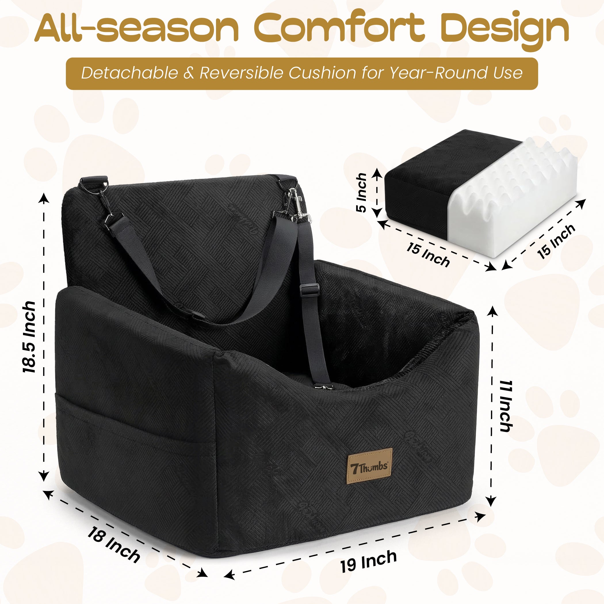 Size Guide for Dog Car Seat