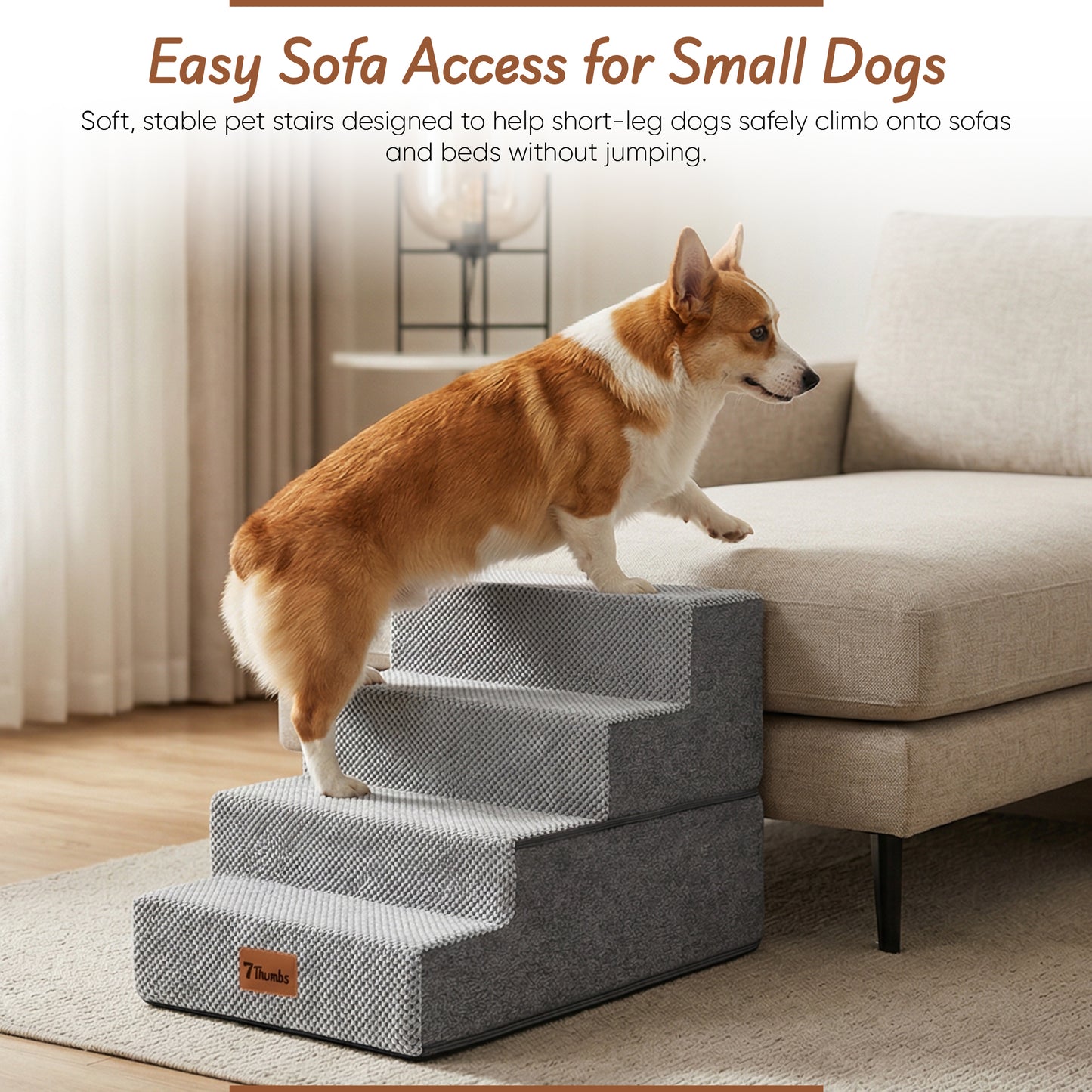 Foldable Foam Dog Stairs Ramp