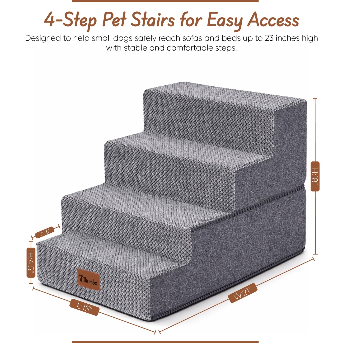 Foldable Foam Dog Stairs Ramp