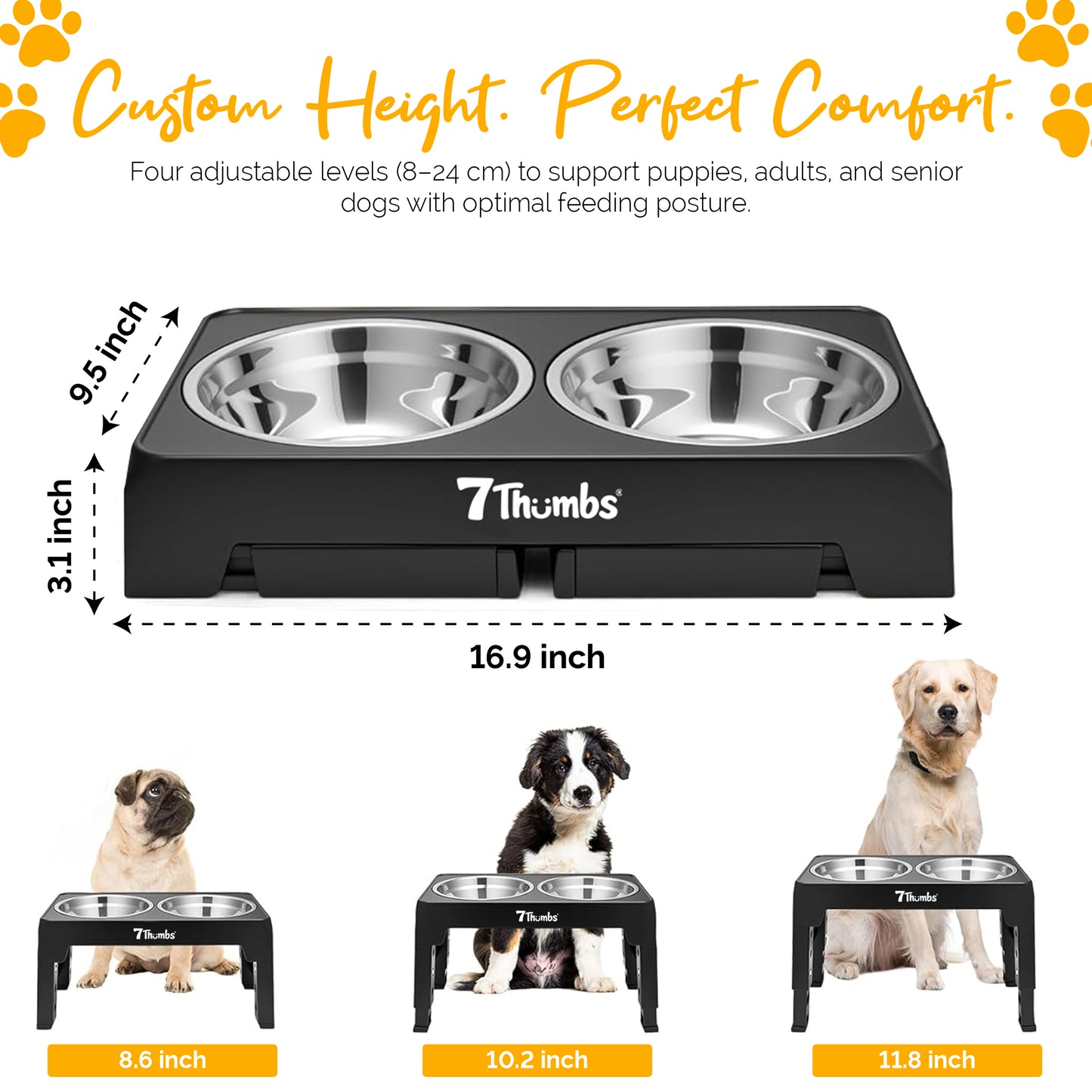 Adjustable Dog Bowl Stand