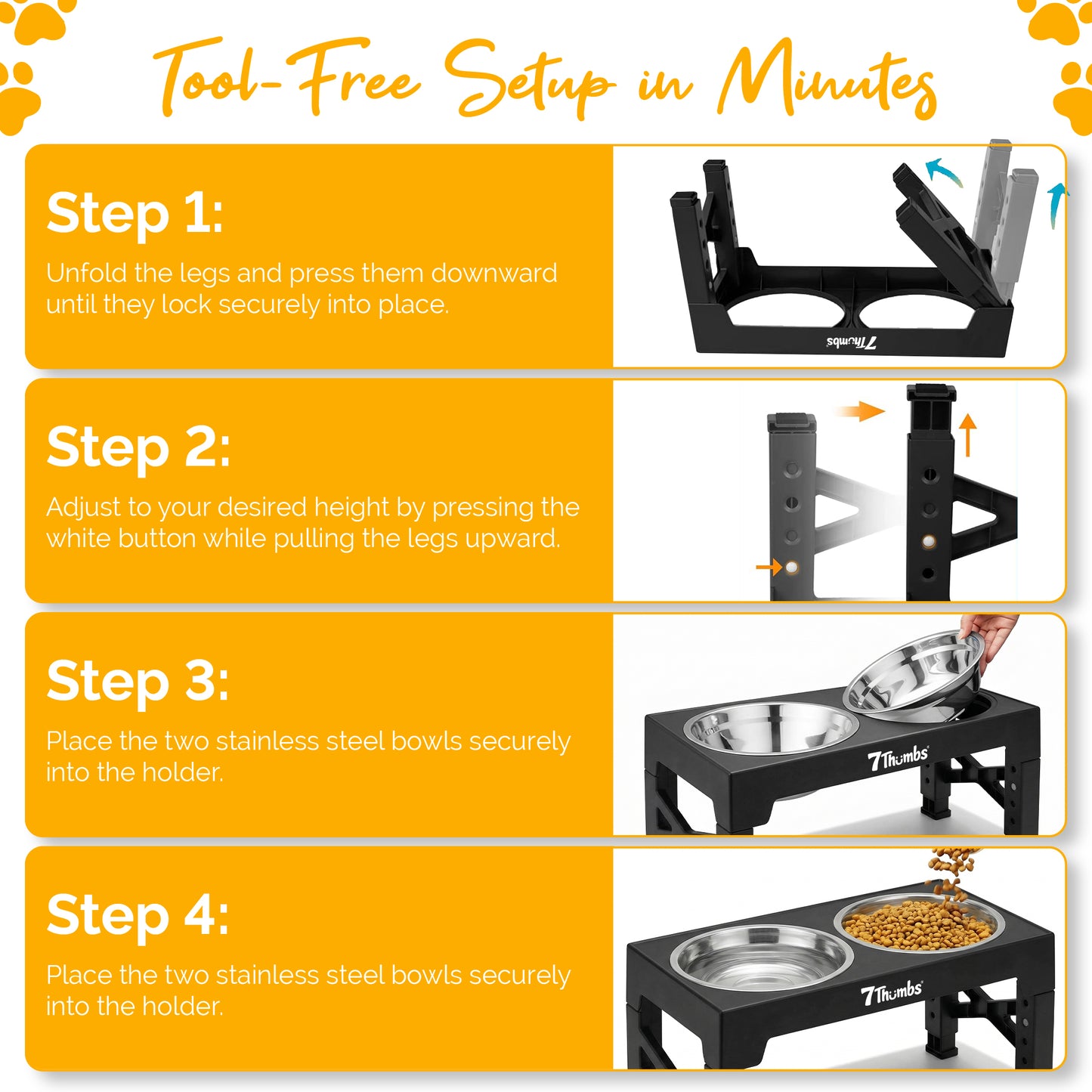 Adjustable Dog Bowl Stand