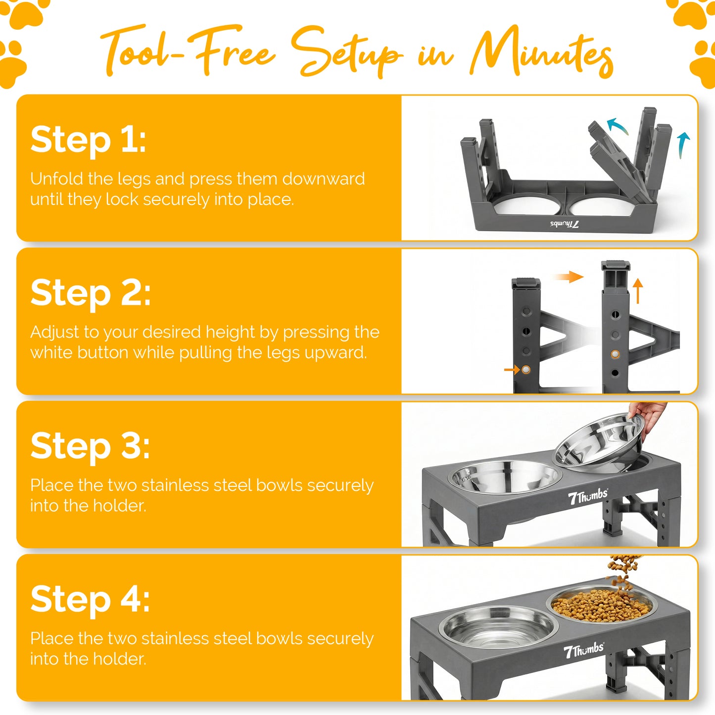 Adjustable Dog Bowl Stand