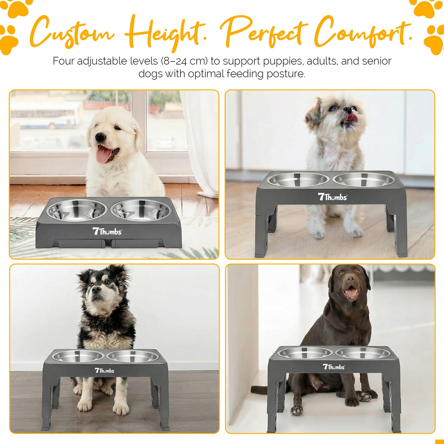 Adjustable Dog Bowl Stand