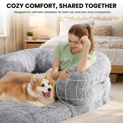 3-in-1 Folding Human Dog Bed with Orthopedic Foam