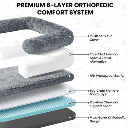 3-in-1 Folding Human Dog Bed with Orthopedic Foam