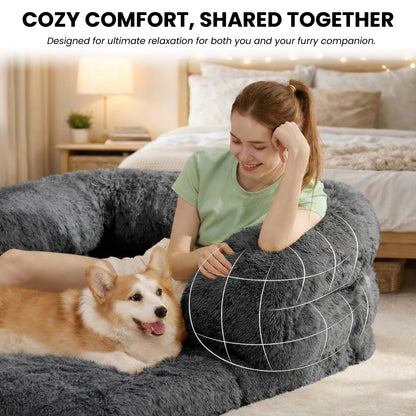 3-in-1 Folding Human Dog Bed with Orthopedic Foam