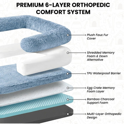 3-in-1 Folding Human Dog Bed with Orthopedic Foam