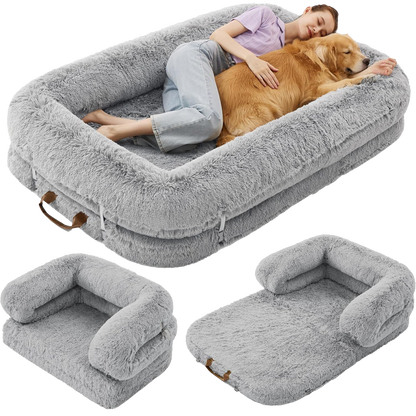3-in-1 Folding Human Dog Bed with Orthopedic Foam