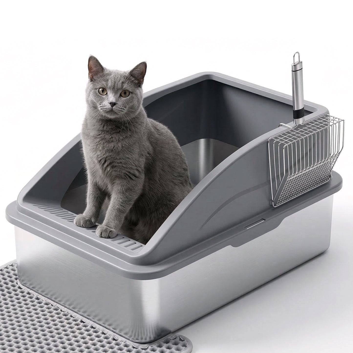 Extra Large Stainless Steel Litter Box