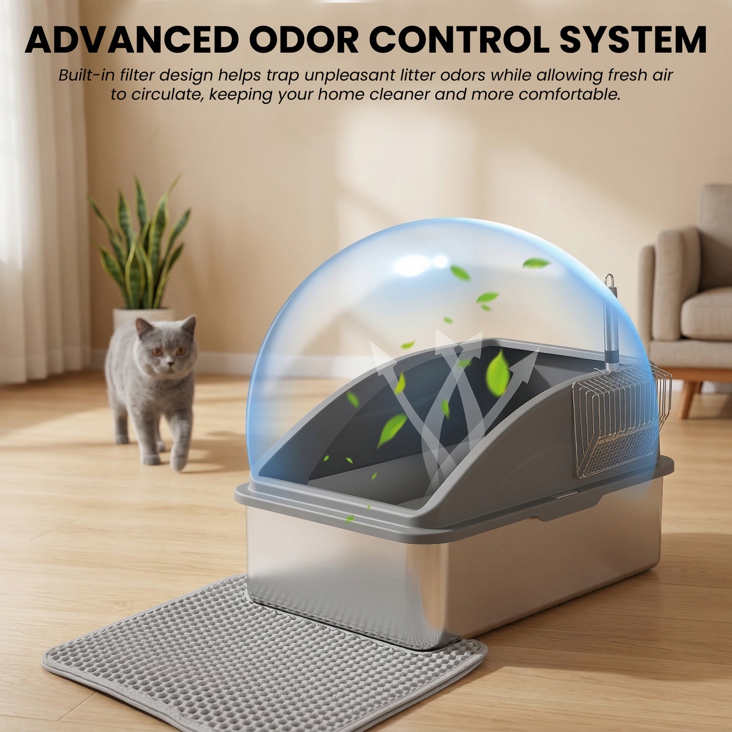 Extra Large Stainless Steel Litter Box